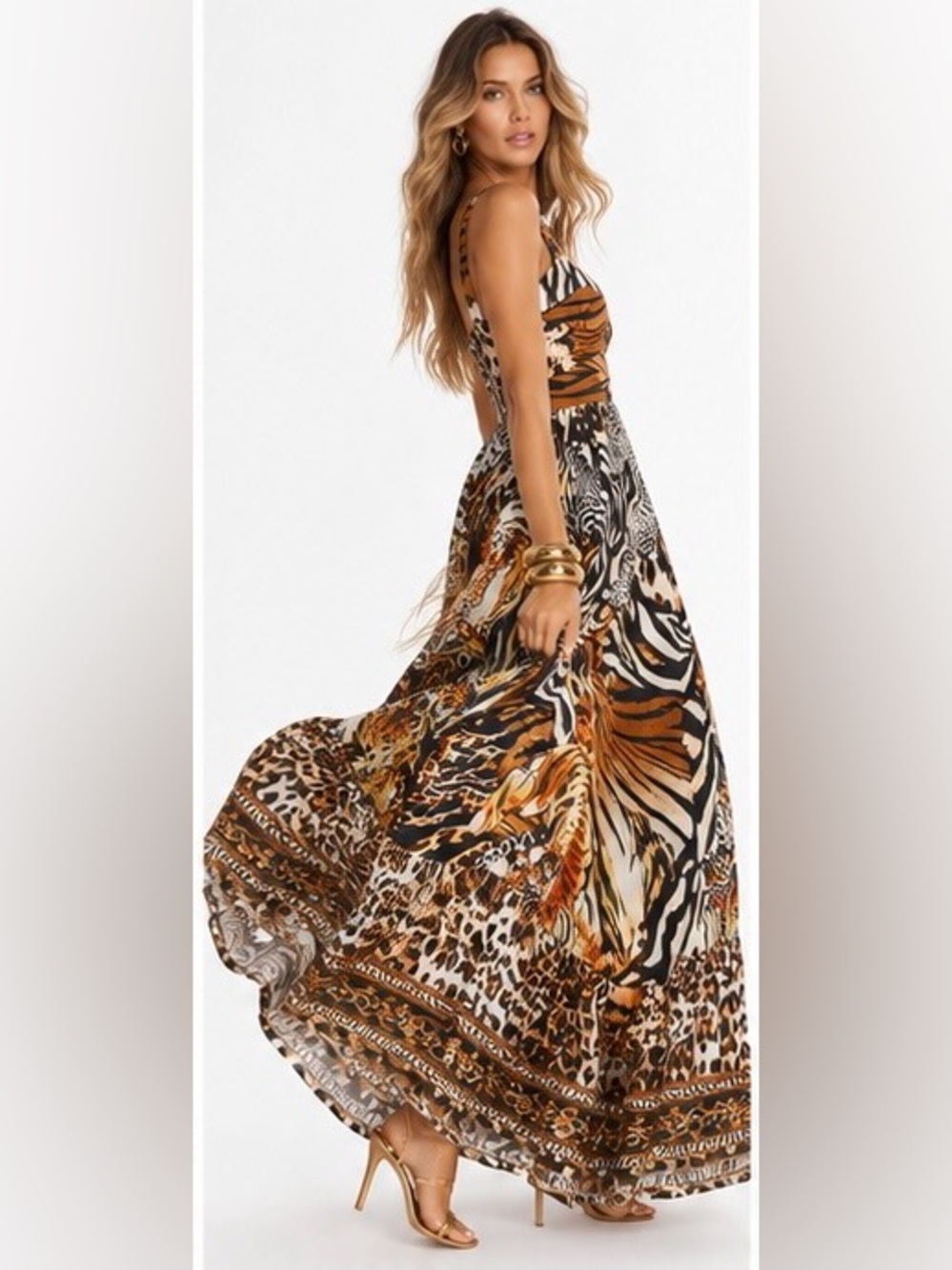 💕SOLD💕Camilla silk maxi dress - Picture 2 of 8